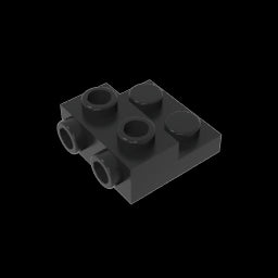 GDS-801 - Plate Special 2 x 2 x 0.667 with Two Studs On Side and Two Raised