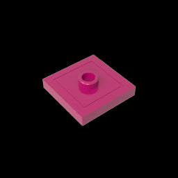 GDS-805 - Plate Special 2 x 2 with Groove and Center Stud (Jumper)