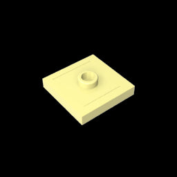 GDS-805 - Plate Special 2 x 2 with Groove and Center Stud (Jumper)