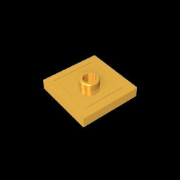 GDS-805 - Plate Special 2 x 2 with Groove and Center Stud (Jumper)