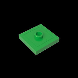 GDS-805 - Plate Special 2 x 2 with Groove and Center Stud (Jumper)