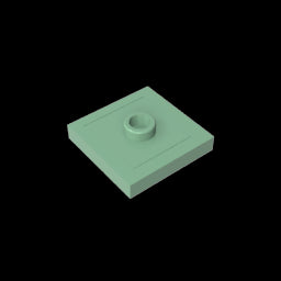 GDS-805 - Plate Special 2 x 2 with Groove and Center Stud (Jumper)