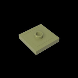 GDS-805 - Plate Special 2 x 2 with Groove and Center Stud (Jumper)