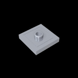 GDS-805 - Plate Special 2 x 2 with Groove and Center Stud (Jumper)
