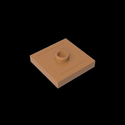 GDS-805 - Plate Special 2 x 2 with Groove and Center Stud (Jumper)