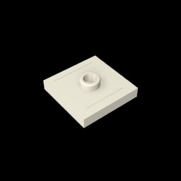 GDS-805 - Plate Special 2 x 2 with Groove and Center Stud (Jumper)