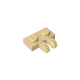 GDS-823 - Hinge Plate 1 x 2 Locking with 2 Fingers on Side, 9 Teeth
