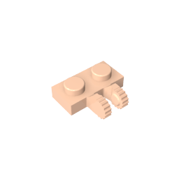 GDS-823 - Hinge Plate 1 x 2 Locking with 2 Fingers on Side, 9 Teeth