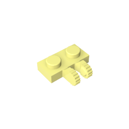 GDS-823 - Hinge Plate 1 x 2 Locking with 2 Fingers on Side, 9 Teeth