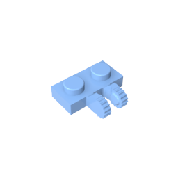 GDS-823 - Hinge Plate 1 x 2 Locking with 2 Fingers on Side, 9 Teeth