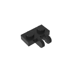 GDS-823 - Hinge Plate 1 x 2 Locking with 2 Fingers on Side, 9 Teeth
