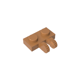 GDS-823 - Hinge Plate 1 x 2 Locking with 2 Fingers on Side, 9 Teeth