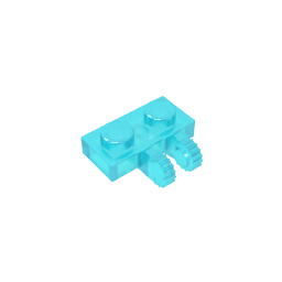 GDS-823 - Hinge Plate 1 x 2 Locking with 2 Fingers on Side, 9 Teeth