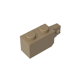 GDS-826 - Hinge Brick 1 x 2 Locking with 1 Finger Vertical End