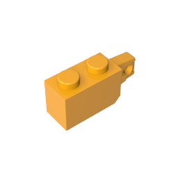 GDS-826 - Hinge Brick 1 x 2 Locking with 1 Finger Vertical End