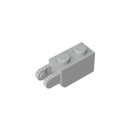 GDS-827 - Hinge Brick 1 x 2 Locking with 2 Fingers Vertical End, 9 Teeth