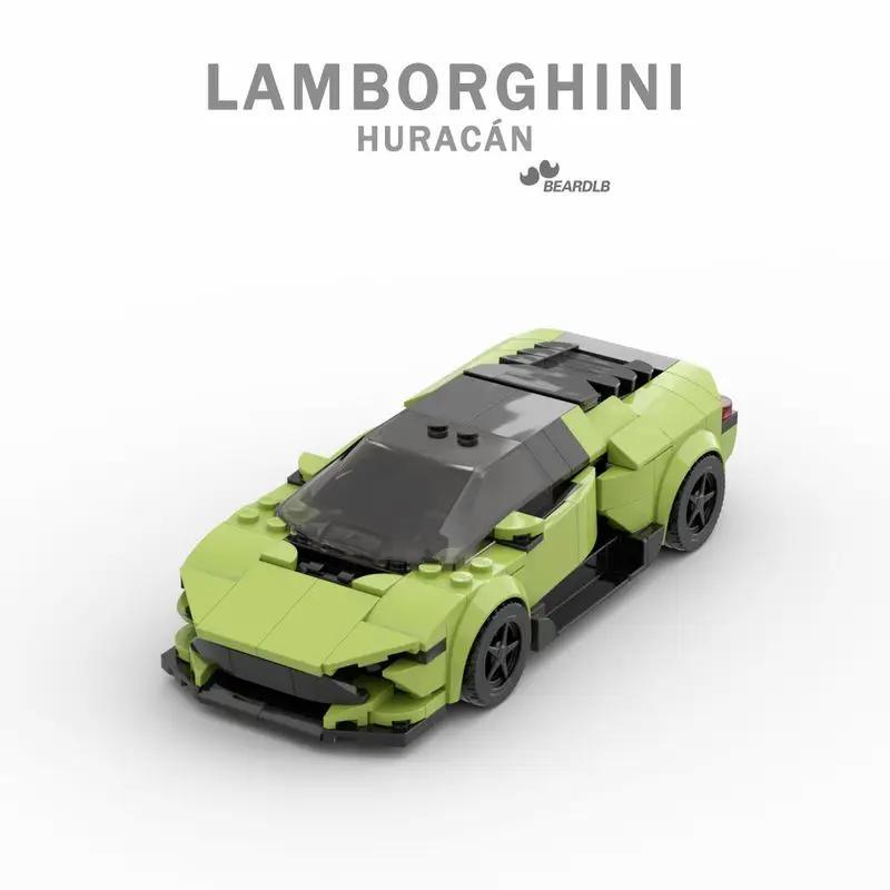 MOC-83316 lamborghini huracan 8wide speed champions– MOC Brick Store