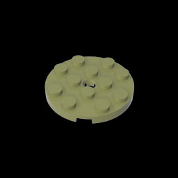 GDS-841 - Plate Round 4 x 4 with Pin Hole