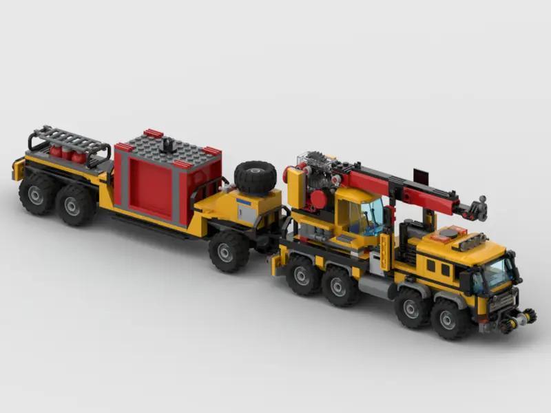 MOC-84156 Jungle Cargo Truck & Trailer– MOC Brick Store