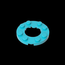 GDS-842 - Plate Round 4 x 4 with 2 x 2 Hole