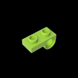 GDS-854 - Plate Special 1 x 2 with Pin Hole