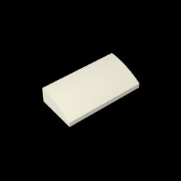 GDS-859 - Slope Brick Curved 2 x 4 x 2/3 No Studs, with Bottom Tubes