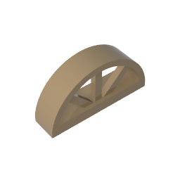 GDS-873 - Window 1 x 4 x 1 2/3 with Spoked Rounded Top