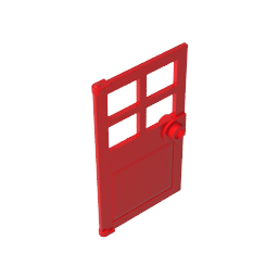 GDS-876 - Door 1 x 4 x 6 with 4 Panes and Stud Handle