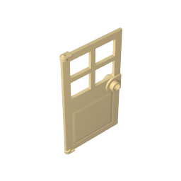 GDS-876 - Door 1 x 4 x 6 with 4 Panes and Stud Handle