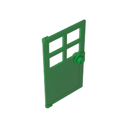 GDS-876 - Door 1 x 4 x 6 with 4 Panes and Stud Handle