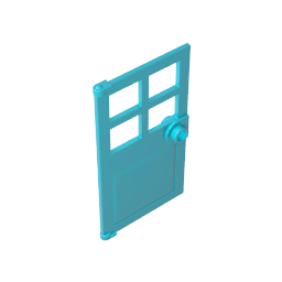 GDS-876 - Door 1 x 4 x 6 with 4 Panes and Stud Handle