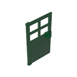 GDS-876 - Door 1 x 4 x 6 with 4 Panes and Stud Handle