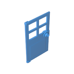GDS-876 - Door 1 x 4 x 6 with 4 Panes and Stud Handle