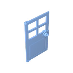 GDS-876 - Door 1 x 4 x 6 with 4 Panes and Stud Handle
