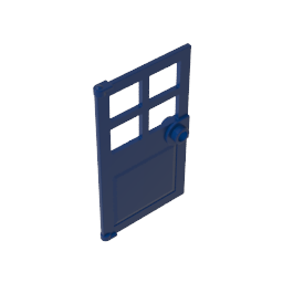 GDS-876 - Door 1 x 4 x 6 with 4 Panes and Stud Handle