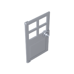 GDS-876 - Door 1 x 4 x 6 with 4 Panes and Stud Handle