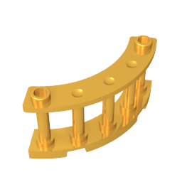 GDS-880 - Fence Spindled 4 x 4 x 2 Quarter Round with 2 Studs