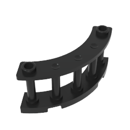 GDS-880 - Fence Spindled 4 x 4 x 2 Quarter Round with 2 Studs