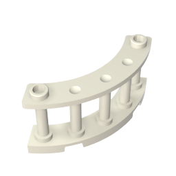 GDS-880 - Fence Spindled 4 x 4 x 2 Quarter Round with 2 Studs