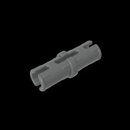 GDS-2139 - Technic Pin with Friction Ridges Lengthwise and Center Slots