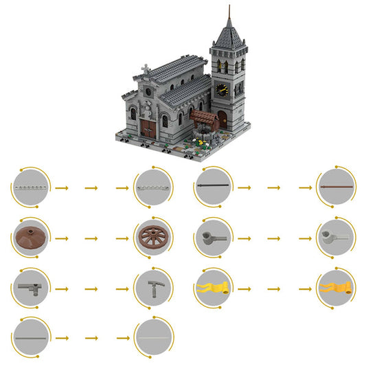 MOC-33985 Medieval Church - modular