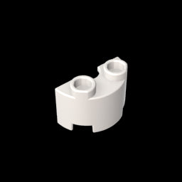 GDS-90040 - Brick Round, Half 1 x 2