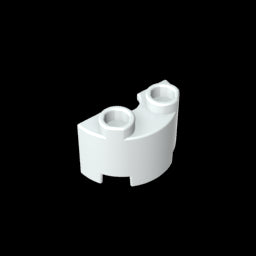 GDS-90040 - Brick Round, Half 1 x 2