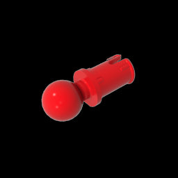 GDS-903 - Technic Pin with Friction Ridges Lengthwise and Towball
