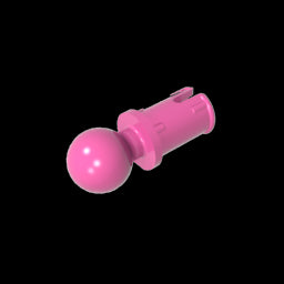 GDS-903 - Technic Pin with Friction Ridges Lengthwise and Towball