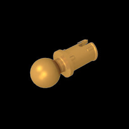 GDS-903 - Technic Pin with Friction Ridges Lengthwise and Towball