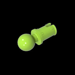 GDS-903 - Technic Pin with Friction Ridges Lengthwise and Towball