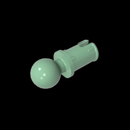 GDS-903 - Technic Pin with Friction Ridges Lengthwise and Towball