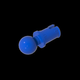 GDS-903 - Technic Pin with Friction Ridges Lengthwise and Towball