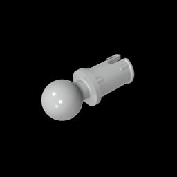 GDS-903 - Technic Pin with Friction Ridges Lengthwise and Towball